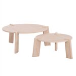 ΣΕΤ 2ΤΜΧ ΤΡΑΠΕΖΙΑ ΣΑΛΟΝΙΟΥ EQUIL HM9943.01 MDF ΜΕ ΜΕΛΑΜΙΝΗ-ΦΥΣΙΚΟ 66x66εκ + 87x87εκ - ΤΡΑΠΕΖΙΑ ΚΟΥΖΙΝΑΣ στο Milonadakis.gr