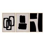 Πίνακας σε καμβά Blacky pakoworld τρίπτυχος με ψηφιακή εκτύπωση 50x2x35εκ - ΠΙΝΑΚΕΣ στο Milonadakis.gr