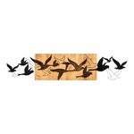 Διακοσμητικό τοίχου Excore pakoworld ξύλο πεύκου σε φυσική απόχρωση με μαύρο μέταλλο 111x3x25εκ - ΔΙΑΚΟΣΜΗΤΙΚΑ ΤΟΙΧΟΥ στο Milonadakis.gr