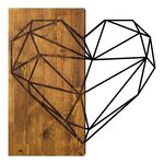 Διακοσμητικό τοίχου Helie pakoworld ξύλο πεύκου σε φυσική απόχρωση με μαύρο μέταλλο 58x3x58εκ - ΔΙΑΚΟΣΜΗΤΙΚΑ ΤΟΙΧΟΥ στο Milonadakis.gr