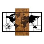 Διακοσμητικό τοίχου Merzo pakoworld ξύλο πεύκου σε φυσική απόχρωση με μαύρο μέταλλο 58x3x85εκ - ΔΙΑΚΟΣΜΗΤΙΚΑ ΤΟΙΧΟΥ στο Milonadakis.gr