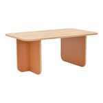 Τραπέζι Bοca pakoworld σε oak-κεραμιδί απόχρωση 100x60x42εκ - ΤΡΑΠΕΖΑΚΙΑ ΣΑΛΟΝΙΟΥ στο Milonadakis.gr