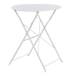 ΤΡΑΠΕΖΙ ΖΑΠΠΕΙΟΥ ΠΤΥΣΣΟΜΕΝΟ ΣΤΡΟΓΓΥΛΟ SOPHIE HM6336.01 ΜΕΤΑΛΛΙΚΟ ΛΕΥΚΟ Φ60x70Υεκ. - ΤΡΑΠΕΖΙΑ ΕΞ. ΧΩΡΟΥ στο Milonadakis.gr