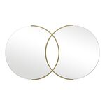 Καθρέπτης διπλός Miryata pakoworld μέταλλο σε χρυσή απόχρωση 105x3x60εκ - ΚΑΘΡΕΠΤΕΣ στο Milonadakis.gr