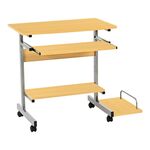 Γραφείο υπολογιστή Veronce pakoworld σε φυσική απόχρωση με μεταλλικό σκελετό 89x47x71εκ - ΓΡΑΦΕΙΑ στο Milonadakis.gr