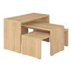 Τραπέζια σαλονιού Kantar pakoworld σετ 3τεμ σε φυσική απόχρωση 65x30x39εκ - ΤΡΑΠΕΖΙΑ ΚΟΥΖΙΝΑΣ στο Milonadakis.gr