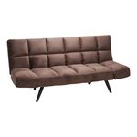 Καναπές - κρεβάτι 3θέσιος Freddo pakoworld βελούδο καφέ 181x81x86εκ - ΚΑΝΑΠΕΔΕΣ-ΣΑΛΟΝΙΑ στο Milonadakis.gr