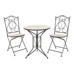 Τραπεζαρία Sellis pakoworld σετ 3τεμ μωσαικό-μέταλλο μαύρο - ΣΕΤ ΤΡΑΠΕΖΑΡΙΕΣ στο Milonadakis.gr