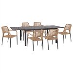 ΣΕΤ ΤΡΑΠΕΖΑΡΙΑΣ ΕΞ.ΧΩΡΟΥ 7ΤΜΧ KRUM HM21132.01 ΣΚΟΥΡΟ ΓΚΡΙ ΑΛΟΥΜΙΝΙΟ-P.E.TWISTED RATTAN - ΣΕΤ ΤΡΑΠΕΖΑΡΙΕΣ στο Milonadakis.gr