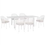 ΣΕΤ ΤΡΑΠΕΖΑΡΙΑΣ ΕΞ.ΧΩΡΟΥ KRUM HM21131.04 ΤΡΑΠΕΖΙ ΜΕ 6 ΠΟΛΥΘΡΟΝΕΣ--ΛΕΥΚΟ ΑΛΟΥΜΙΝΙΟ - ΣΕΤ ΤΡΑΠΕΖΑΡΙΕΣ στο Milonadakis.gr