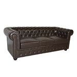 ΚΑΝΑΠΕΣ 3ΘΕΣΙΟΣ T.CHESTERFIELD HM3009.01 ΤΕΧΝΟΔΕΡΜΑ ΣΚΟΥΡΟ ΚΑΦΕ 208x90x73Υ εκ. - ΚΑΝΑΠΕΔΕΣ-ΣΑΛΟΝΙΑ στο Milonadakis.gr