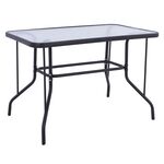 ΤΡΑΠΕΖΙ ADAM HM5020.01 ΜΕΤΑΛΛΙΚΟ ΣΚΟΥΡΟ ΓΚΡΙ ΜΕ ΓΥΑΛΙΝΗ ΕΠΙΦΑΝΕΙΑ 110Χ60Χ71Υεκ. - ΤΡΑΠΕΖΙΑ ΕΞ. ΧΩΡΟΥ στο Milonadakis.gr