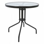 ΤΡΑΠΕΖΙ LIMA Φ70Χ70Υεκ.ΜΕΤΑΛΛΙΚΟ ΓΚΡΙ ΜΕ ΓΥΑΛΙΝΗ ΕΠΙΦΑΝΕΙΑ HM5146.01 - ΤΡΑΠΕΖΙΑ ΕΞ. ΧΩΡΟΥ στο Milonadakis.gr