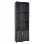 ΒΙΒΛΙΟΘΗΚΗ ΜΕΛΑΜΙΝΗΣ HAYDEN HM2269.01 ΣΕ ΑΝΘΡΑΚΙ ΧΡΩΜΑ 60x30x174 εκ. - ΒΙΒΛΙΟΘΗΚΕΣ στο Milonadakis.gr