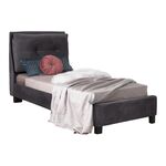 ΚΡΕΒΑΤΙ RILEY 90x200 εκ. ΜΕ ΥΦΑΣΜΑ ΒΕΛΟΥΔΟ ΓΚΡΙ HM561.01 - ΚΡΕΒΑΤΙΑ στο Milonadakis.gr