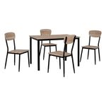 ΣΕΤ ΤΡΑΠΕΖΑΡΙΑΣ 5ΤΜΧ HM10339 ME SONAMA ΕΠΙΦΑΝΕΙΑ ΚΑΙ ΜΑΥΡΑ ΠΟΔΙΑ 110x70x76cm - ΤΡΑΠΕΖΑΡΙΕΣ στο Milonadakis.gr