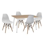 ΣΕΤ ΤΡΑΠΕΖΑΡΙΑΣ 5ΤΜΧ HM10349.02 ΤΡΑΠΕΖΙ & ΚΑΡΕΚΛΕΣ TWIST 120x70x76,5 cm - ΤΡΑΠΕΖΑΡΙΕΣ στο Milonadakis.gr