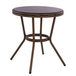 ΤΡΑΠΕΖΙ ΑΛΟΥΜΙΝΙΟΥ MOSES Φ70x76 εκ. BAMBOO LOOK HM5532.03 ΚΑΦΕ ΜΕ ΓΥΑΛΙ - ΤΡΑΠΕΖΙΑ ΕΞ. ΧΩΡΟΥ στο Milonadakis.gr