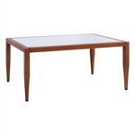 ΤΡΑΠΕΖΙ MEIR ΣΑΛΟΝΙΟΥ ΑΛΟΥΜΙΝΙΟΥ BAMBOO LOOK ΜΕ ΓΥΑΛΙ 100Χ58Χ46 HM5551.01 - ΤΡΑΠΕΖΙΑ ΕΞ. ΧΩΡΟΥ στο Milonadakis.gr