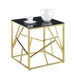 ΒΟΗΘΗΤΙΚΟ ΤΡΑΠΕΖΑΚΙ JANA ΜΕ ΜΑΥΡΟ ΓΥΑΛΙ ΚΑΙ ΕΠΙΧΡΥΣΗ ΒΑΣΗ 55X55Χ55Y EK.HM8619.01 - ΒΟΗΘΗΤΙΚΑ ΤΡΑΠΕΖΑΚΙΑ στο Milonadakis.gr