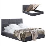 ΚΡΕΒΑΤΙ BRILEY ΒΕΛΟΥΔΟ ΓΚΡΙ ΜΕ ΑΠΟΘΗΚΕΥΤΙΚΟ ΧΩΡΟ 160x200 εκ HM583.01 - ΚΡΕΒΑΤΙΑ στο Milonadakis.gr