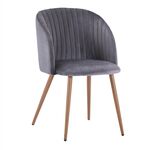 ΠΟΛΥΘΡΟΝΑΚΙ LEAH HM8543.01 ΜΕ ΒΕΛΟΥΔΟ ΓΚΡΙ ΚΑΙ ΜΕΤΑΛΛΙΚΑ ΠΟΔΙΑ  51x58x81Υ εκ. - ΚΑΡΕΚΛΕΣ - ΠΟΛΥΘΡΟΝΕΣ ΕΣ. στο Milonadakis.gr