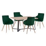 ΣΕΤ ΤΡΑΠΕΖΑΡΙΑΣ HM11182 5ΤΜΧ ΤΡΑΠΕΖΙ ALDWIN MDF & ΚΑΡΕΚΛΕΣ IVY ΚΥΠΑΡΙΣΣΙ ΒΕΛΟΥΔΟ - ΤΡΑΠΕΖΑΡΙΕΣ στο Milonadakis.gr