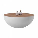 ΔΙΑΚΟΣΜΗΤΙΚΟ ΤΡΑΠΕΖΙ ΣΑΛΟΝΙΟΥ BOWL Φ90X40Yεκ. ΛΕΥΚΟ ΜΕ ΞΥΛΟ ΑΚΑΚΙΑΣ HM8717.03 - ΤΡΑΠΕΖΑΚΙΑ ΣΑΛΟΝΙΟΥ στο Milonadakis.gr