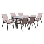 ΣΕΤ ΤΡΑΠΕΖΑΡΙΑΣ 7ΤΜΧ ΚΑΡΕΚΛΕΣ ΜΕ ΜΑΞΙΛΑΡΙ & ΤΡΑΠΕΖΙ 150X90 HM10572.02 ΚΑΦΕ - ΣΕΤ ΤΡΑΠΕΖΑΡΙΕΣ στο Milonadakis.gr