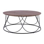 ΤΡΑΠΕΖΑΚΙ ΣΑΛΟΝΙΟΥ ZENA HM8690 MDF TOP ΜΕ ΜΕΤΑΛΛΙΚΟ ΜΑΥΡΟ ΣΚΕΛΕΤΟ Φ90Χ40Υ εκ. - ΤΡΑΠΕΖΑΚΙΑ ΣΑΛΟΝΙΟΥ στο Milonadakis.gr