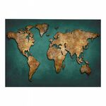 ΠΙΝΑΚΑΣ ΚΑΜΒΑΣ WORLD MAP HM7197.01 100X3X70 εκ. - ΠΙΝΑΚΕΣ στο Milonadakis.gr
