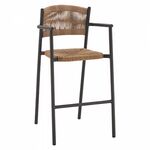 ΣΚΑΜΠΟ BAR ΑΛΟΥΜΙΝΙΟΥ ΑΝΘΡΑΚΙ ΜΕ ΣΧΟΙΝΙ PΕ ΜΠΕΖ HM5785.02 55,5x58x107 εκ. - ΣΚΑΜΠΩ στο Milonadakis.gr