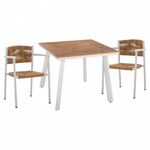 ΣΕΤ ΤΡΑΠΕΖΑΡΙΑ 3ΤΜΧ ΤΡΑΠΕΖΙ ΑΛΟΥΜΙΝΙΟΥ 80X80 & ΠΟΛΥΘΡΟΝΕΣ ΛΕΥΚΕΣ  HM11441 - ΣΕΤ ΤΡΑΠΕΖΑΡΙΕΣ στο Milonadakis.gr