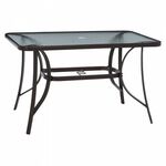 ΤΡΑΠΕΖΙ BRAVO ΜΕΤΑΛΛΙΚΟ ΚΑΦΕ ΓΥΑΛ.ΕΠΙΦΑΝΕΙΑ ΜΕ ΤΡΥΠΑ ΟΜΠΡΕΛΑΣ 120Χ70Χ72Υεκ.HM5021.12 - ΤΡΑΠΕΖΙΑ ΕΞ. ΧΩΡΟΥ στο Milonadakis.gr