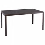 ΤΡΑΠΕΖΙ ΜΕΤΑΛΛΙΚΟ OFER ΟΡΘΟΓΩΝΙΟ ΚΑΦΕ ΜΕ ΓΥΑΛΙ ΚΑΦΕ 150X90Χ75Υεκ. HM5767.02 - ΤΡΑΠΕΖΙΑ ΕΞ. ΧΩΡΟΥ στο Milonadakis.gr