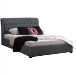 ΚΡΕΒΑΤΙ ODALYS 150X200 ΒΕΛΟΥΔΟ ΥΦΑΣΜΑ ΓΚΡΙ HM549.11 164x223x100 εκ. - ΚΡΕΒΑΤΙΑ στο Milonadakis.gr