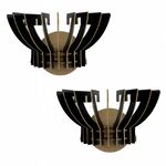 ΣΕΤ ΑΠΛΙΚΕΣ ΤΟΙΧΟΥ 2ΤΜΧ ΞΥΛΙΝΕΣ ΑΠΟ MDF ΜΑΥΡΟ HM7382.03 32x22x19Υ εκ. - ΑΠΛΙΚΕΣ ΤΟΙΧΟΥ στο Milonadakis.gr