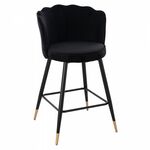 ΣΚΑΜΠΟ ΜΕΣΑΙΟΥ ΥΨΟΥΣ HM8736.04 VESNA ΒΕΛΟΥΔΟ ΜΑΥΡΟ ΜΕ ΜΕΤΑΛΛΙΚΟ ΣΚΕΛΕΤΟ 50x50x90 εκ. - ΣΚΑΜΠΟ ΜΠΑΡ στο Milonadakis.gr