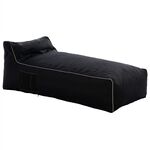 ΠΟΥΦ ΞΑΠΛΩΣΤΡΑ WADELIN HM5774.12 ΜΕ TEXTILINE ΜΑΥΡΟ ΚΑΙ ΛΕΥΚΟ ΡΕΛΙ 190x80x40-60Υ εκ. - ΠΟΥΦ στο Milonadakis.gr