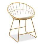 Καρέκλα Seth pakoworld μέταλλο χρυσό-μαξιλάρι PVC λευκό - ΚΑΡΕΚΛΕΣ - ΠΟΛΥΘΡΟΝΕΣ ΕΣ. στο Milonadakis.gr