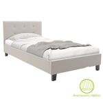 Κρεβάτι Mago pakoworld  ύφασμα εκρού 100x200εκ - ΚΡΕΒΑΤΙΑ στο Milonadakis.gr