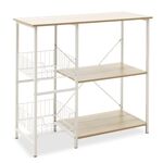 Επιδαπέδια ραφιέρα Noon pakoworld με MDF χρώμα φυσικό-λευκό 80x34x75εκ - ΟΡΓΑΝΩΣΗ ΣΠΙΤΙΟΥ στο Milonadakis.gr