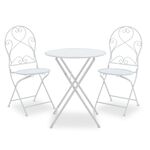 Τραπεζαρία Walen pakoworld σετ 3τεμ μέταλλο λευκό - ΣΕΤ ΤΡΑΠΕΖΑΡΙΕΣ στο Milonadakis.gr