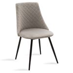 Καρέκλα Giselle pakoworld βελούδο γκρι-μαύρο πόδι - ΚΑΡΕΚΛΕΣ - ΠΟΛΥΘΡΟΝΕΣ ΕΣ. στο Milonadakis.gr