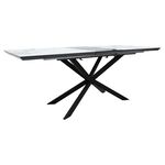 Τραπέζι επεκτεινόμενο Palan pakoworld MDF όψη μαρμάρου γκρι-μαύρο 160-200x80x77εκ - ΤΡΑΠΕΖΙΑ ΚΟΥΖΙΝΑΣ στο Milonadakis.gr