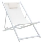 Σεζλόνγκ επαγγελματική Corte pakoworld αλουμίνιο λευκό-textilene μπεζ - ΞΑΠΛΩΣΤΡΕΣ στο Milonadakis.gr