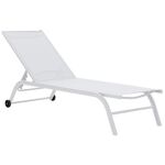 Ξαπλώστρα Jaipur pakoworld αλουμίνιο λευκό-textilene λευκό - ΞΑΠΛΩΣΤΡΕΣ στο Milonadakis.gr