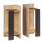 Κομοδίνο Immerse pakoworld σετ 2 τμχ. oak-ανθρακί 27x25x60εκ - ΚΟΜΟΔΙΝΑ στο Milonadakis.gr