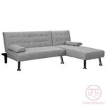 Γωνιακός καναπές-κρεβάτι αναστρέψιμος Brisk pakoworld γκρι ύφασμα 200x146x75εκ - ΚΑΝΑΠΕΔΕΣ-ΣΑΛΟΝΙΑ στο Milonadakis.gr