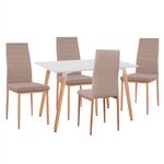 ΣΕΤ ΤΡΑΠΕΖΑΡΙΑΣ 5ΤΜΧ MINIMAL HM11767 ΛΕΥΚΟ MDF-ΜΠΕΖ ΥΦΑΣΜΑ - ΤΡΑΠΕΖΑΡΙΕΣ στο Milonadakis.gr